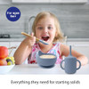 Silicone Baby Feeding Set 14 Pcs,Baby Led Weaning Supplies, Baby Spoons Suction Bowl Divided Plate Bib Cup Finger