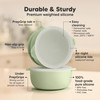 KeaBabies 2-Pack Baby Bowls with Suctions, Lids, BPA-Free Silicone Sage