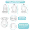 PandaEar 3 Pack Baby Fruit Food Feeder Pacifier with 3 Different Sized Pouches, Silicone Teether for Purees & Breast