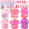 6-Pack Pink Slime Kit for Girls, Cloud Butter Squishy Birthday Gift Set