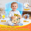 Grarain Busy Board for Toddlers - Montessori Educational Toy for 1-3 Year Old Boys & Girls Travel-Friendly Sensory