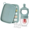 SAMiGO Baby Fruit Feeder, Food Teether & Frozen Teething Popsicle Mold Set