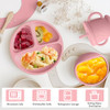Munlinder Silicone Baby Feeding Set Baby Led Weaning Supplies Includes Suction Bowls and Divided Plates, Adjustable