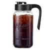 Spreccio Mason Jar Pitcher, 64 oz 2 quart, Glass Pitcher with Lid