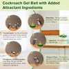 32 Pack Cockroach Gel Bait, Highly Effective Roach Killer Indoor Infestation Solution, Fast Acting Cockroach Killer
