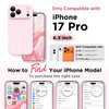 GolbinBox Magnetic for iPhone 17 Pro Case, Silicone Cover, Chalk Pink