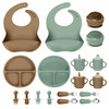 JELLDJK Silicone Baby Feeding Set, 18PCS Baby Led Weaning Supplies