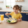 PandaEar 8PCS Baby Feeding Set Stainless Steel Suction Plates and Bowls with Silicone Fork and Spoon Utensils Baby Led
