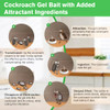 80 Pack Cockroach Gel Bait, Highly Effective Roach Gel Bait Indoor Infestation Solution, Fast Acting Cockroach Killer