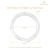 BEADNOVA 5mm Jump Rings for Jewelry Making Silver Open Jump Rings for Earrings and Keychains (300Pcs)