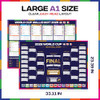 World Cup Bracket Poster 2026 A1 - Soccer Fixtures, Stadiums, Kick Off
