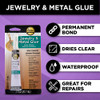 Aleene's 21709 Jewelry & Metal Glue, 0.7 oz - Instant Adhesive, Permanent Bond, Waterproof, Dries Clear, Ideal for