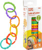 Bright Starts Lots of Links Rings Toys for Stroller or Carrier Seat, BPA-Free, Ages 0 Months Plus, Multicolor, 24 Count