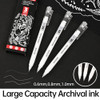 GETHPEN White Gel Pens, 0.6/0.8/1.0mm Fine Point White Pens Set, 3 Pack