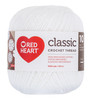 Red Heart Classic Cotton Crochet Thread Size 10, White, Single