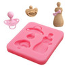 Baby Bottle Pacifier Fondant Molds, Baby Baptism Silicone Mold for Cake Decoration Candy Cupcake Topper Cake Polymer