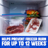 Ziploc Gallon Food Storage Freezer Bags, Stand-Up Bottom, Easy to Fill, 28 Count