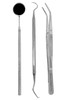 CynaMed Dental Tools Oral Care Kit (3-Pack)  Stainless Steel Dental Pick, Tartar Scraper, Scaler, Tweezers, and Mouth