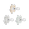 Dr. Brown's Advantage One-Piece Silicone Baby Pacifier, Fully Symmetrical Soother, Ecru/Gray/Green, 0-6m, BPA Free, 3