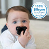 Dr. Brown's HappyPaci 100% Silicone Baby Pacifier, Contoured One-Piece Design, Black/Gray/White, 0-6m, BPA-Free, 3-Pack