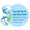 Dr. Brown's Milestones Baby's First Straw Cup, Training Cup with Weighted Straw, 9 oz/270 mL, BPA-free, 6m+, Olive