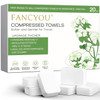 fancyou Disposable Face Towel 12"x9" Thicken,Compressed Towels Compressed Towel Tablets, Clean Reusable Face Cloths,