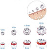 Allb 100Pcs Rondelle Spacer Beads 4mm Silver Plated Czech Crystal Rhinestone for Jewelry Making Loose Beads for