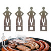 4 or 6 PCS Funny Hot Dog Holder and Sausage Stand-Hot Dog Grill Holder Man-Standing Man Sausage Barbecue Rack-Portable
