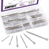 110Pcs 304 Stainless Steel Cotter Pin Clip Key Fastener Fitting Assortment Kit Perfect for Automotive Mechanics Small