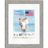 8x10 Picture Frame with 5x7 Mat, Alder Gray, Exclusives, Wood Composite