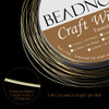 BEADNOVA Bare Copper Wire Tarnish Resistant Jewelry Making Wire (Gold Plated, 20 Gauge)