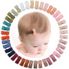 CÉLLOT 40pcs Mini 1.2" Grosgrain Ribbon Snap Clips - Tiny Fine Thin Hair Bows in Pairs for Baby Girls, Toddlers, and