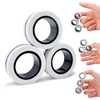 Cevioce 3 PCS Magnetic Rings Fidget Toys Set for Adults Boys Teens,ADHD Anxiety Fidget Spinner Magnetic Ring,Coolest