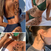 CHARLENT 23 Sheets Flower Temporary Tattoos For Women - Waterproof Realistic Rose Orchid Tattoos Tiny Branch Sketch