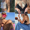 CHARLENT 23 Sheets Flower Temporary Tattoos For Women - Waterproof Realistic Rose Orchid Tattoos Tiny Branch Sketch