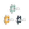 Dr. Brown's Advantage One-Piece Silicone Baby Pacifier, Fully Symmetrical Soother, Dark Gray/Green/Yellow, 6-18m, BPA