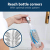 Dr. Brown's Deluxe Bottle Brush for Cleaning Baby Bottles, Nipples, and Sippy Cups with Suction Cup Stand and Vent