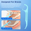 Frehut 150 Count Orthodontic Flossers for Braces - Ortho Dental Floss Picks