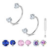 G23 Titanium Horseshoe Gold Silver Nose Rings 20G Horse Shoe Nose Ring Hoops Surgical Steel Half Cartilage Tragus