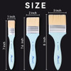 PHOENIX Flat Paint Brush Set - 3 Sizes Nylon Large Paint Brushes for Acrylic Painting, Gouache, Wood Furniture, Gesso,