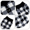 Rbenxia 1 PC Plaid Dog Sweaters with Leash Ring Soft Fleece Vest Dogs Pullover Warm Jacket Pet Dogs Clothes Winter Dog