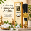 Zed Black Camphor Incense Sticks, Cool Crisp Kapoor Aroma, 120 Count