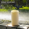 Battery Operated Flameless Flickering LED Pillar Candle Plastic 2pack Ivory