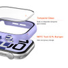 JZK Screen Protector for Apple Watch Series 6/5/4/SE 40mm Case,Purple+Clear
