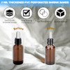 PATIKIL 135x56mm PVC Perforated Shrink Bands, 100Pcs 0.05 mm/2 Mil Thickened Heat Shrink Seal Wrap Fit for 3"-3.25"