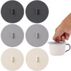 6 PCS Silicone Cup Covers Silicone Cup Lids Anti-dust Airtight Seal Lids Silicones Mug Cover Creative Mug Lid Reusable