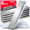 FINDMAG Strong Neodymium Magnets with Adhesive Backing, 6 Pack, 60x10x3mm
