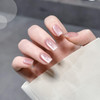 GAOY Pink Glassy Cat Eye Gel Nail Polish, 16ml Glitter Holographic Nail Polish with Magnet, Reflective Translucent UV