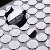JANYUN 2016pcs 2/5" 10mm Self Adhesive Dots Tape Diameter Sticky Back Dots Hook and Loop with Sticky Glue Tapes White