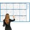 Large Dry Erase Calendar - Undated Wall Calendar Dry Erase, 58" x 37", 12-Month Dry Erase Calendar with 10 Round